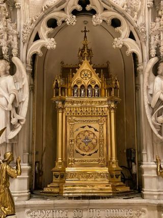 Police are investigating an apparent burglary at St. Augustine Roman Catholic Church in Park Slope, where a solid-gold tabernacle was found missing.
